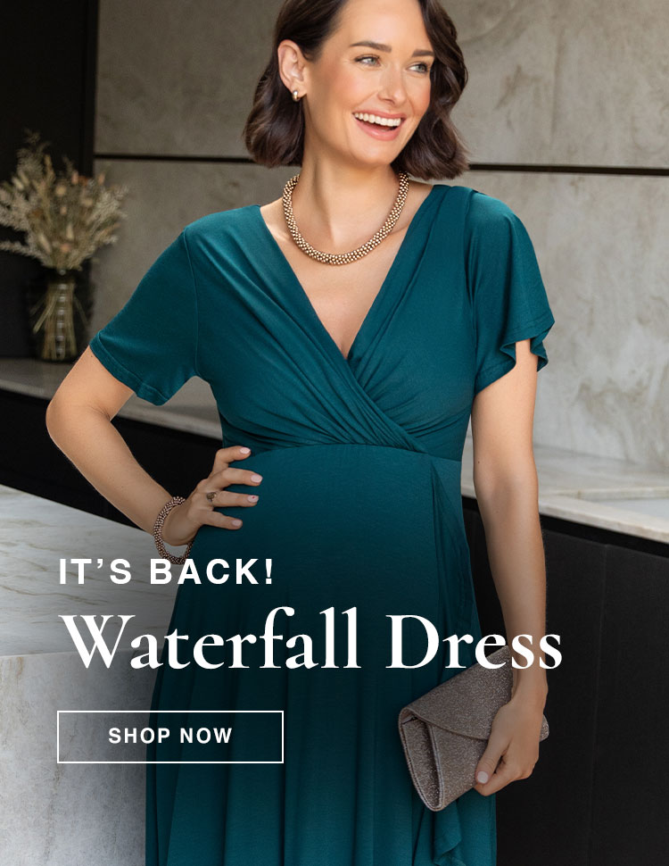 Waterfall Midi Dress Deep Green Waterfall Midi Dress Deep Green