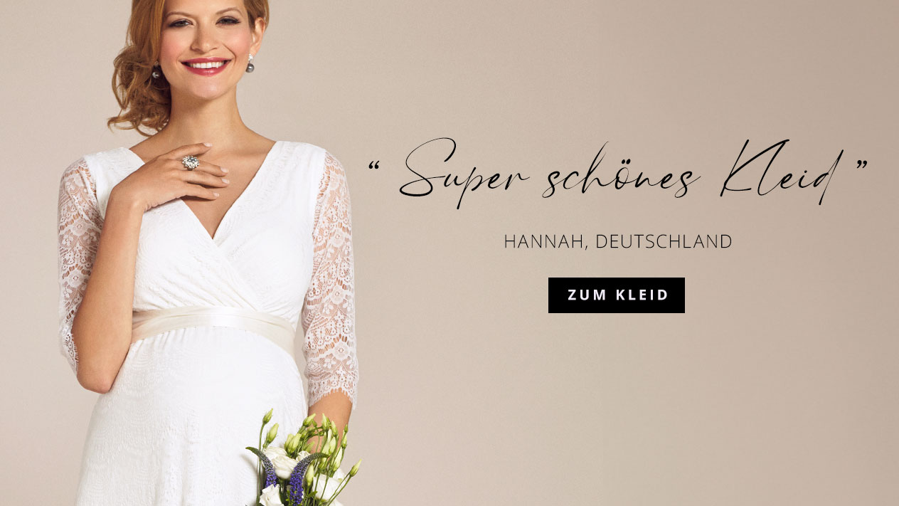 Umstandsbrautkleid Amily in Lang Elfenbein