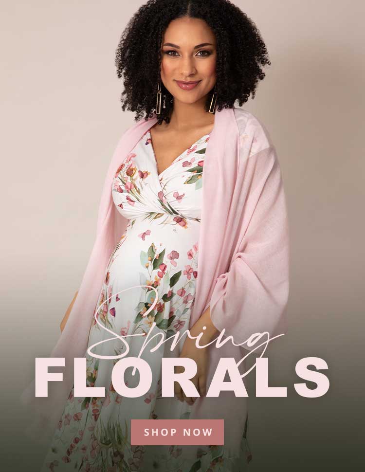 Alessandra Maternity Dress (Petal Pink Floral) Alessandra Maternity Dress (Petal Pink Floral)