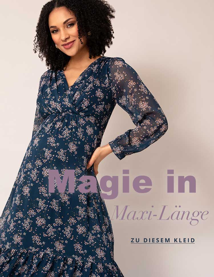 Maxi-Umstandskleid Bella (Disty Navy Floral) Maxi-Umstandskleid Bella (Disty Navy Floral)