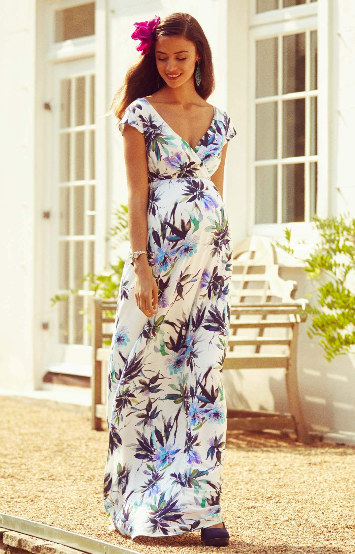 Tropical Maxi Dress & Louis Vuitton Alma
