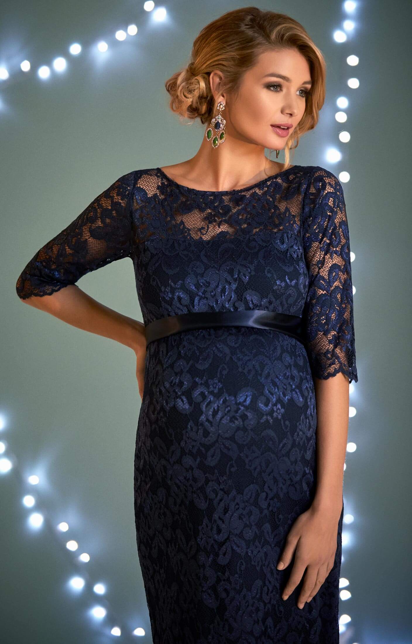 Amelia Maternity Lace Dress in Navy - Maternity Wedding Dresses, Evening  Wear and Party Clothes by Tiffany Rose ES