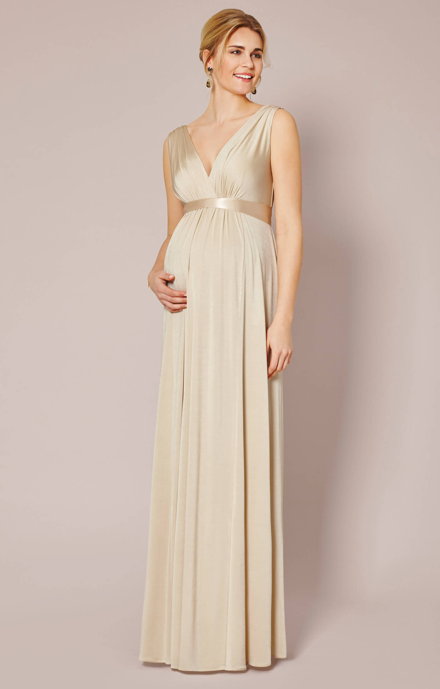Anastasia Maternity Gown (Gold Dust) - Maternity Wedding Dresses