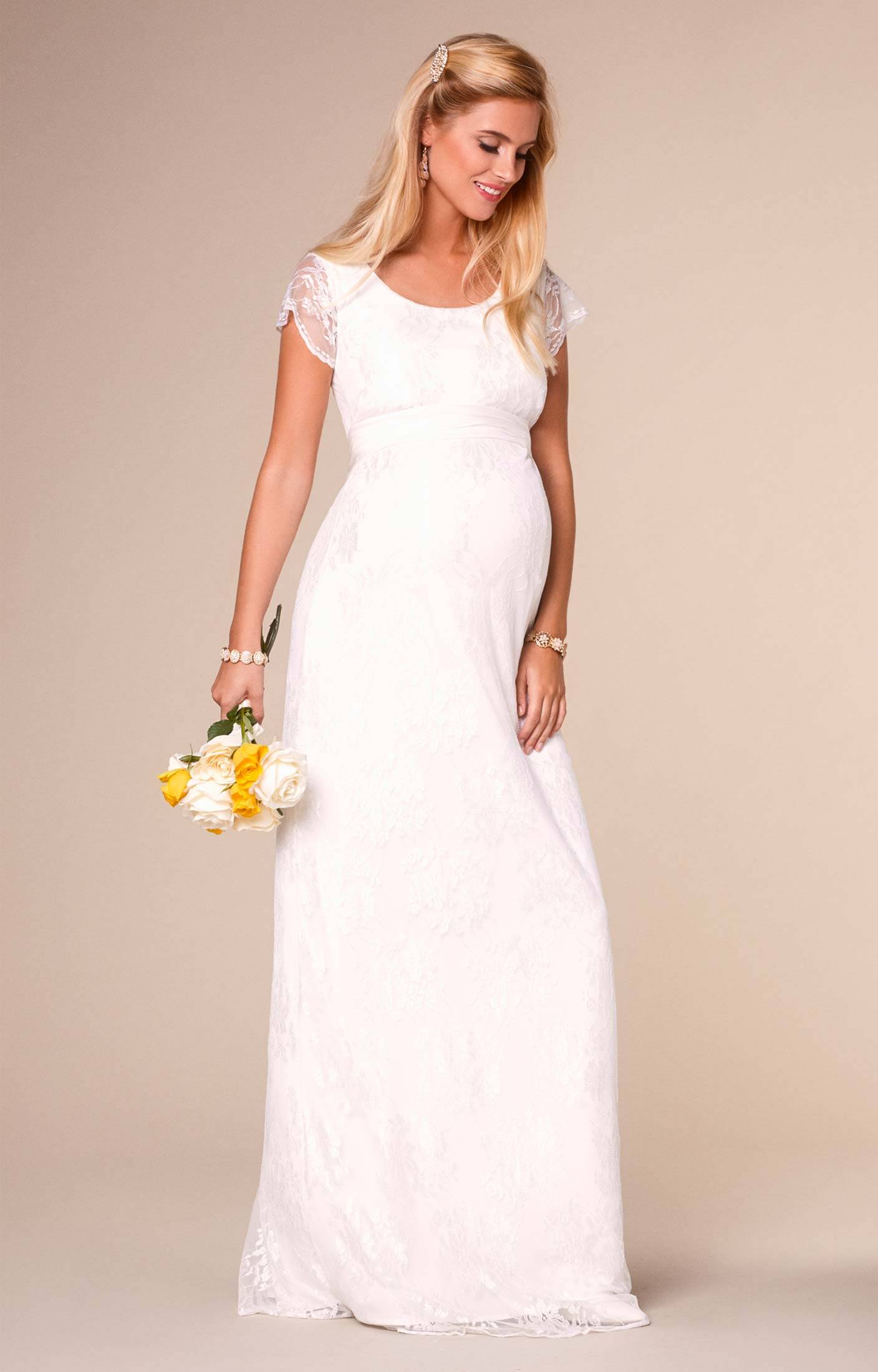 April Wedding Nursing Lace Gown Long Ivory - Maternity Wedding Dresses ...