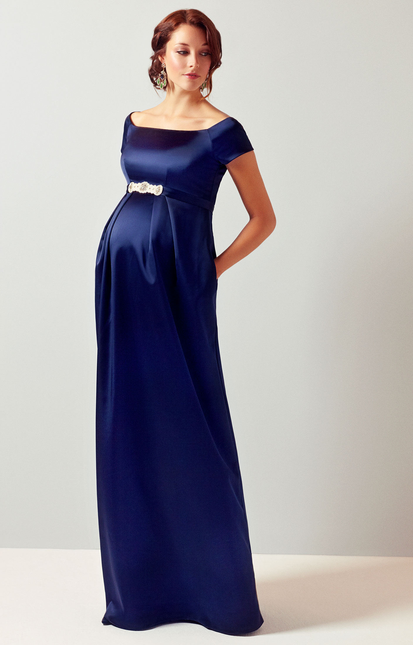 Aria Maternity Gown Midnight Blue - Maternity Wedding Dresses, Evening Wear  and Party Clothes by Tiffany Rose CH
