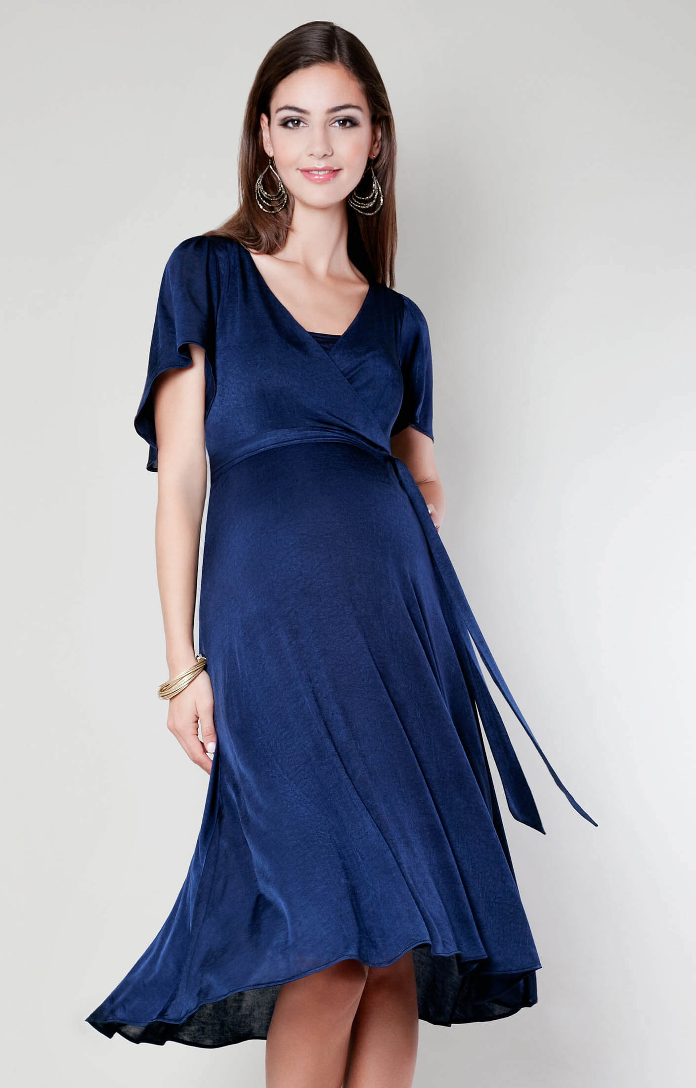 Cocoon Nursing Dress (Velvet Blue)