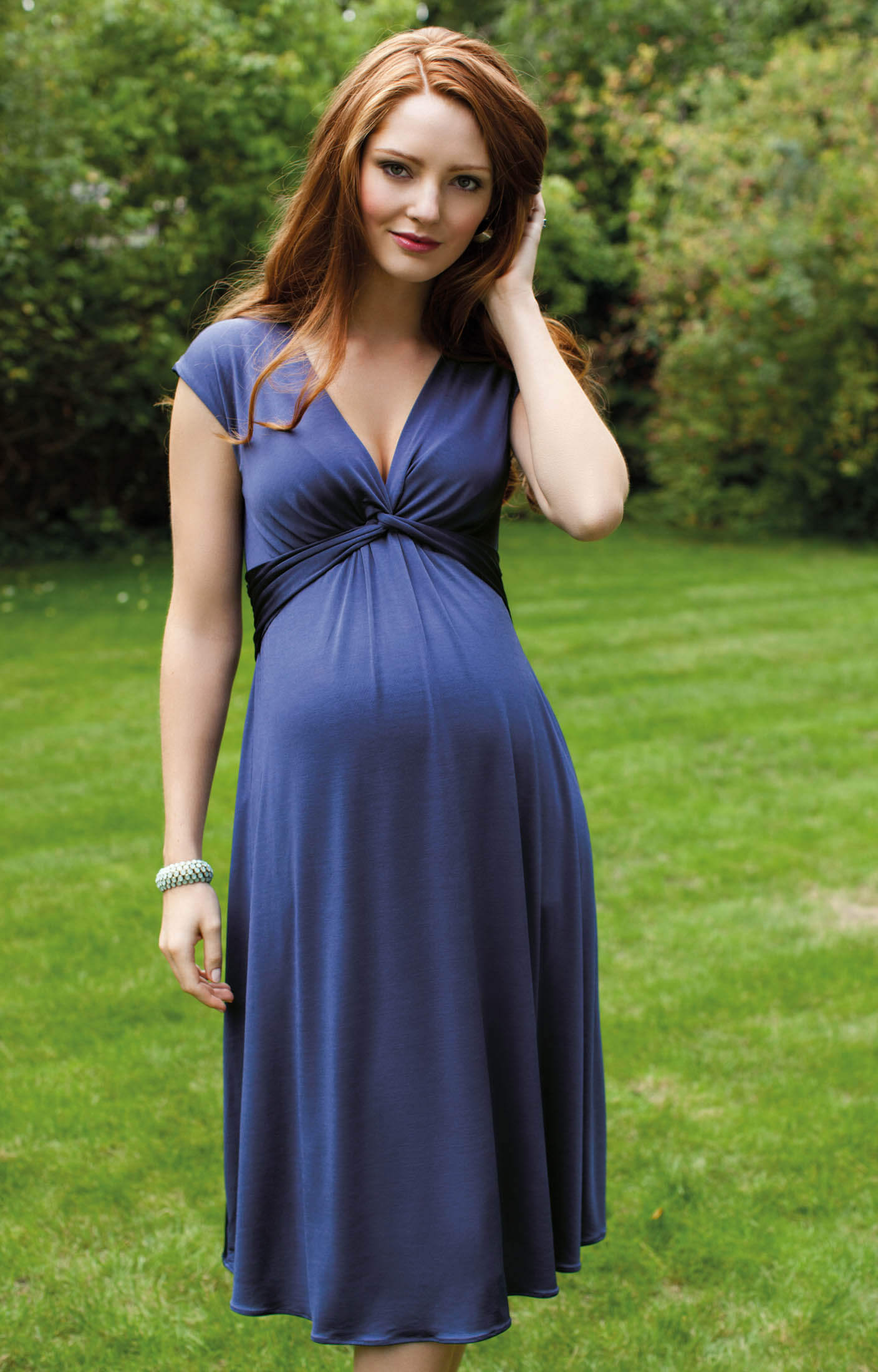 Clara Maternity Dress Short Bluebell - Maternity Wedding Dresses