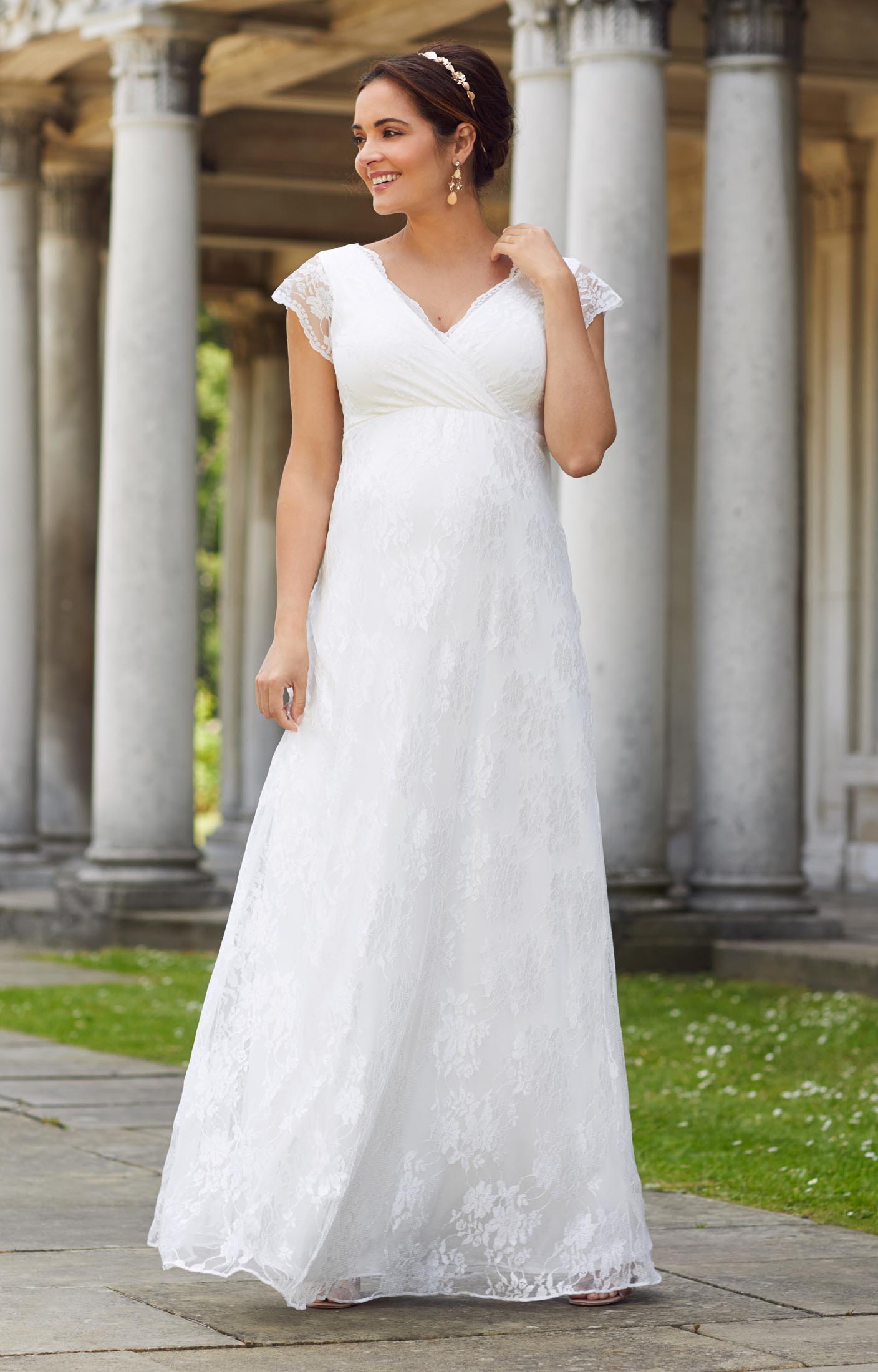 Buy > long ivory bridesmaid dress > in stock