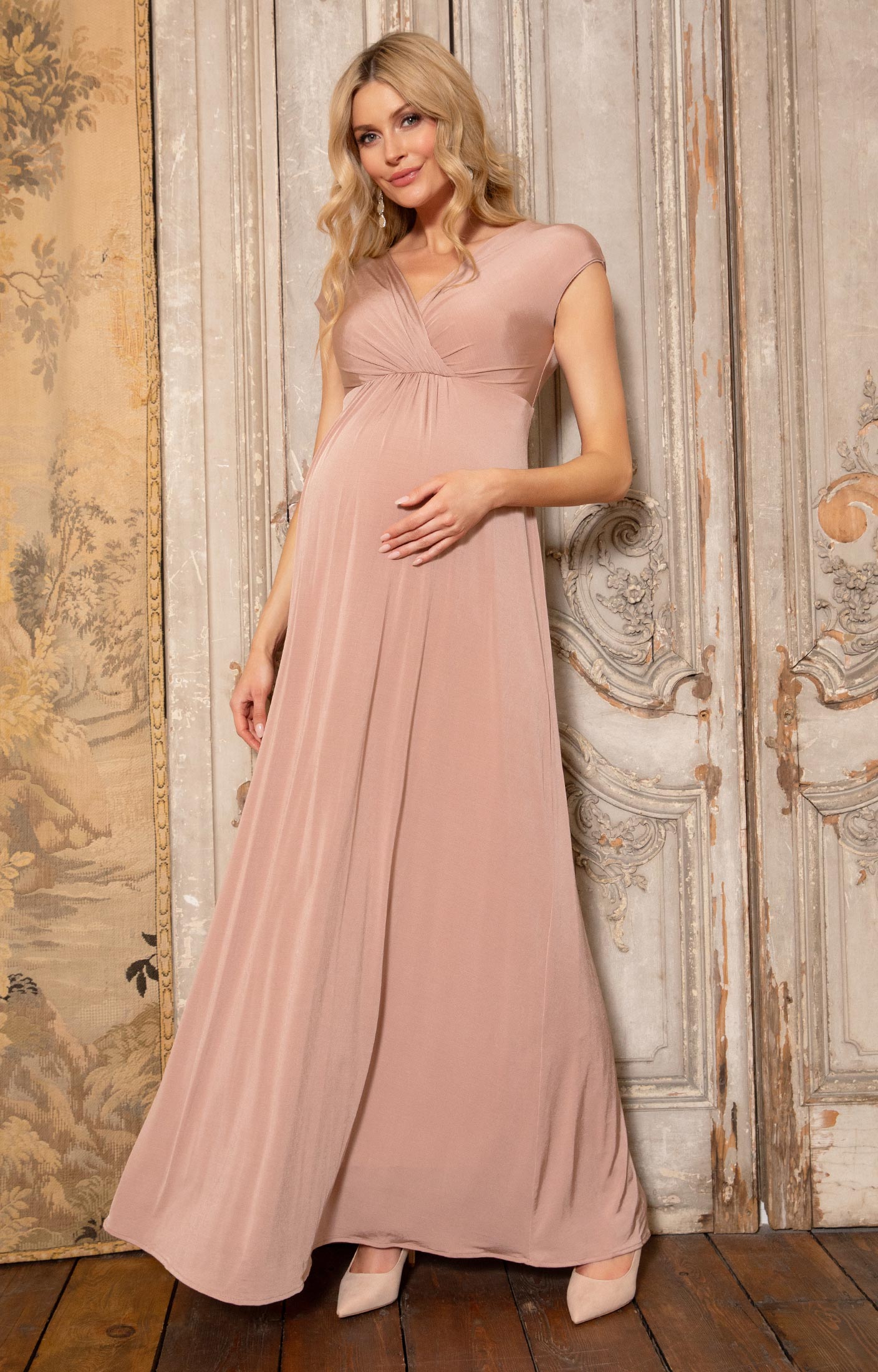 Francesca Maternity Maxi Dress Blush Maternity Wedding Dresses Evening Wear And Party Clothes 