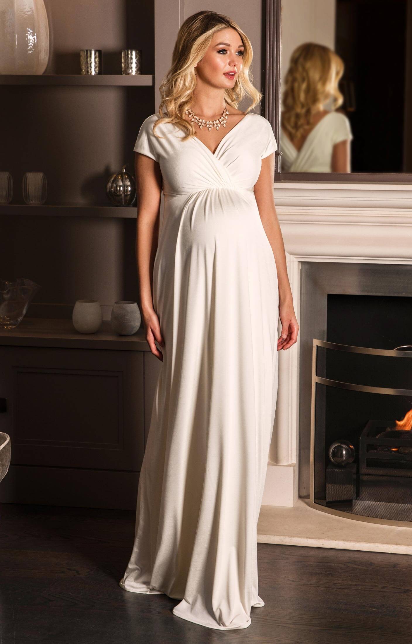 Francesca Maternity Maxi Wedding Dress Ivory