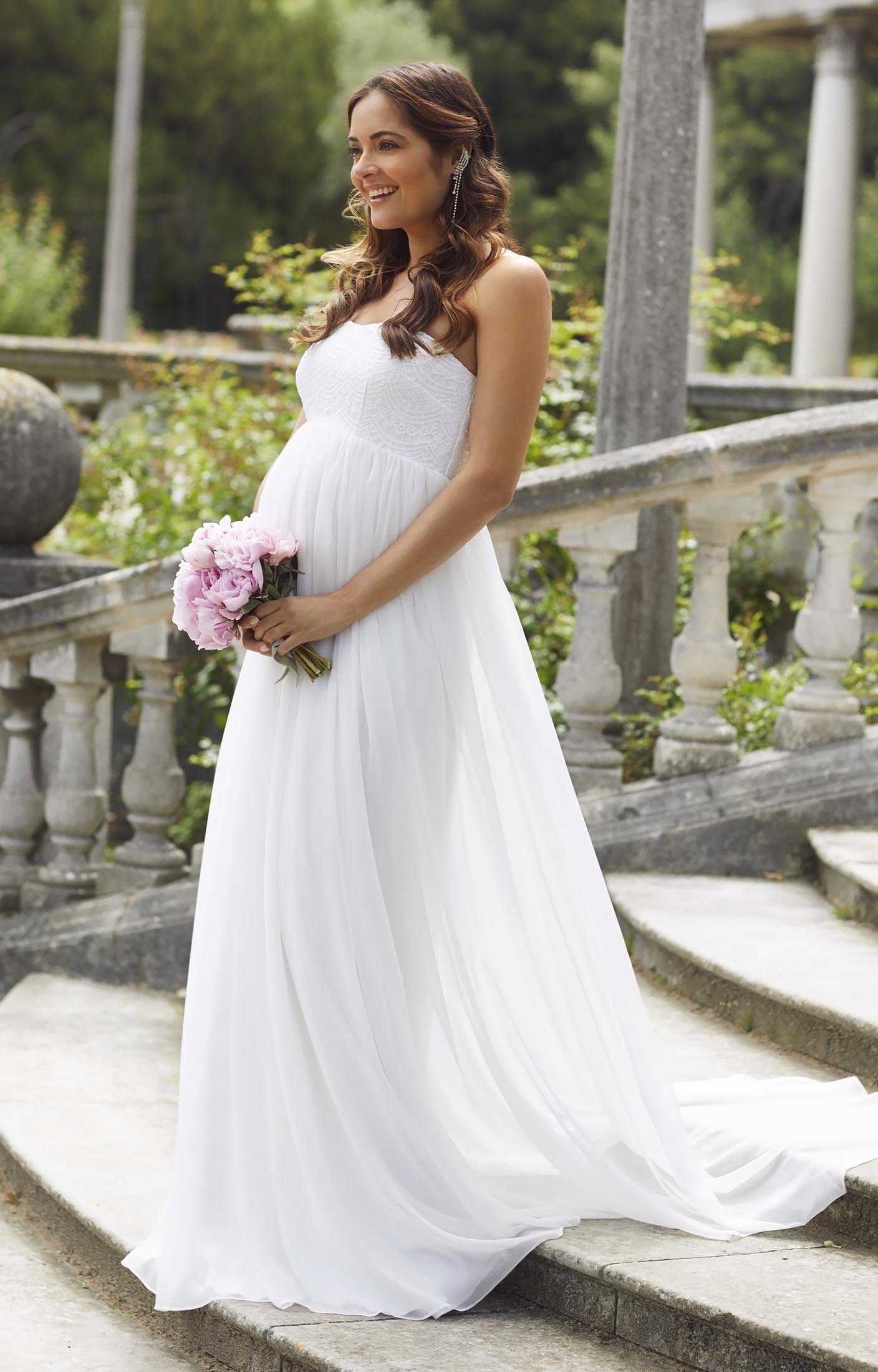 Julia Strapless Maternity Wedding Gown Long White - Maternity Wedding  Dresses, Evening Wear and Party Clothes by Tiffany Rose UK