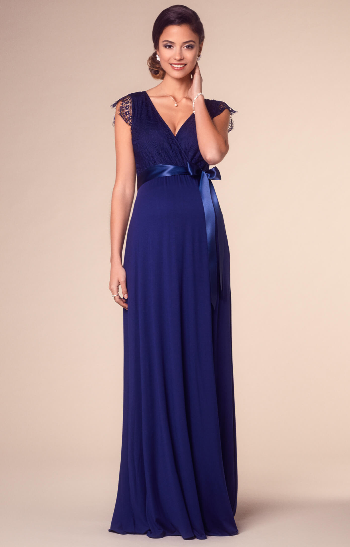 Rosa Maternity Gown Long Indigo Blue - Maternity Wedding Dresses, Evening  Wear and Party Clothes by Tiffany Rose HK