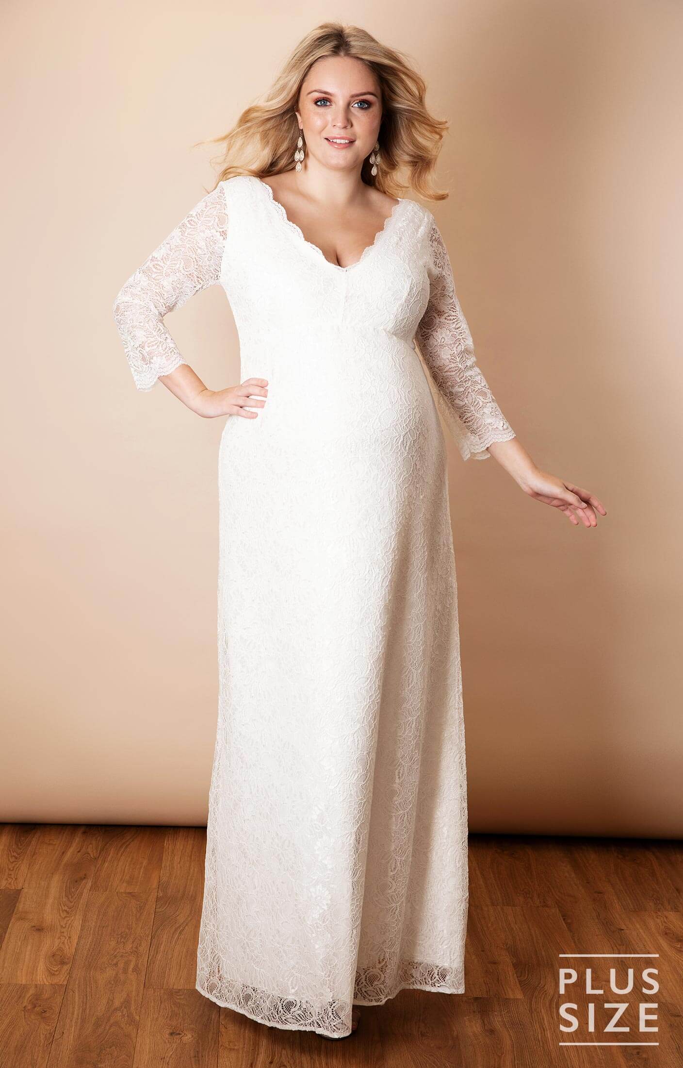 Buy Cream Wedding Dresses Plus Size In Stock