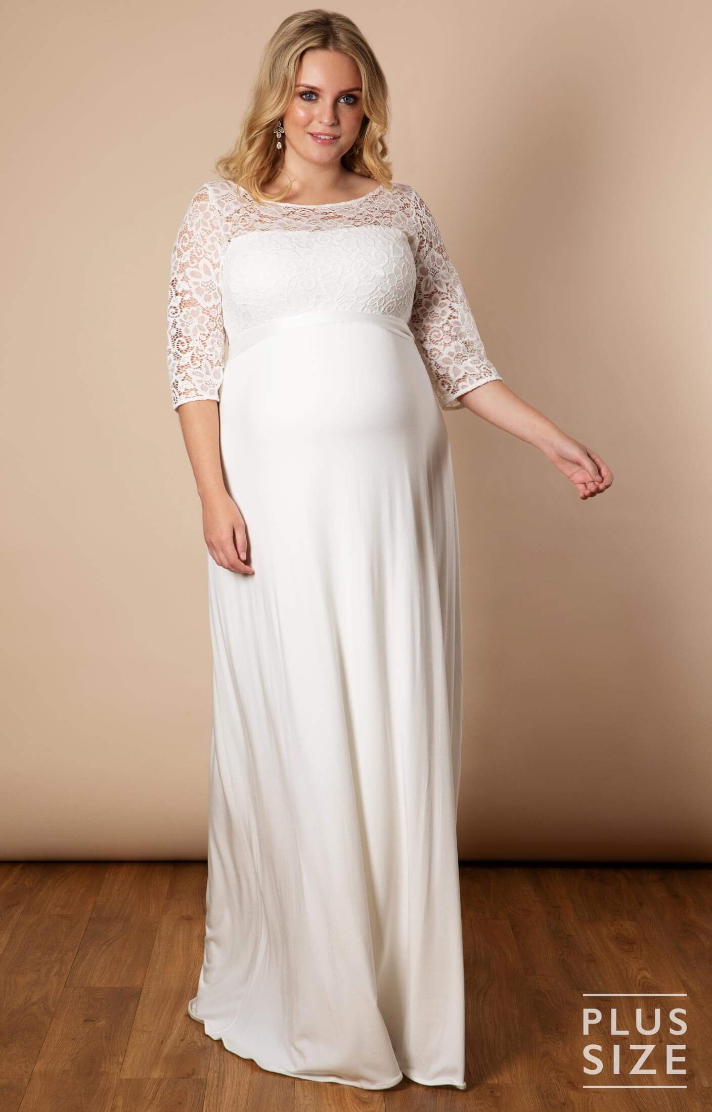 Kristin Maternity Wedding Gown Long Ivory White - Maternity Wedding Dresses,  Evening Wear and Party Clothes by Tiffany Rose CA