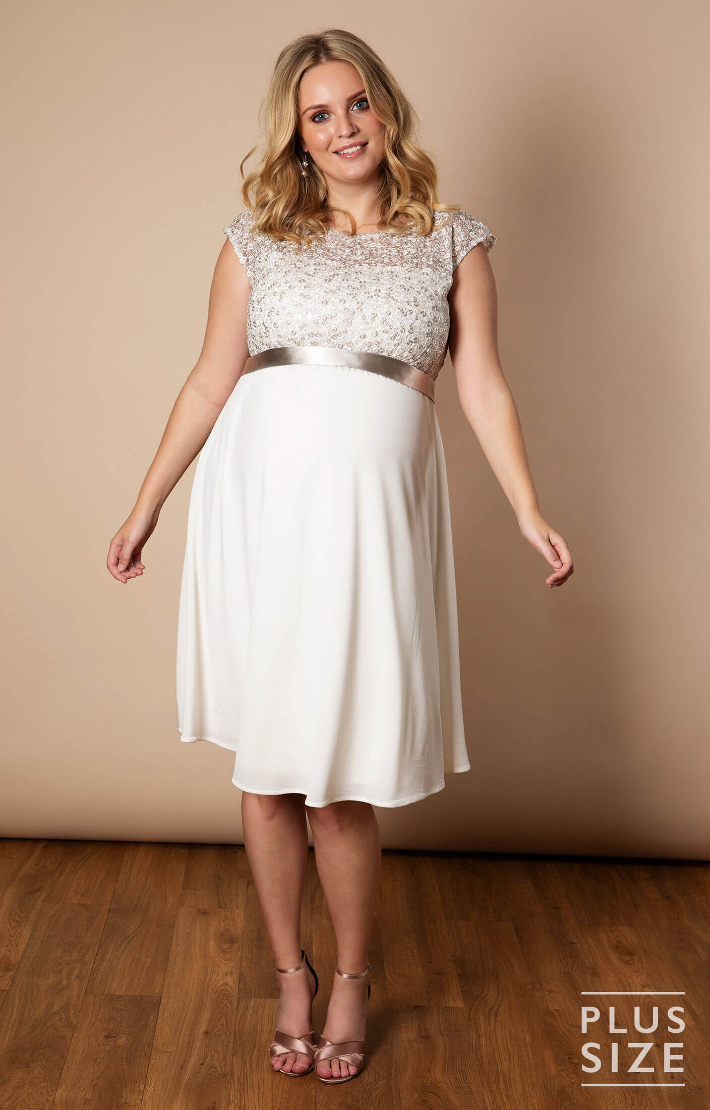 Mia Plus Size Maternity Dress Ivory - Maternity Wedding Dresses, Evening  Wear and Party Clothes by Tiffany Rose ES