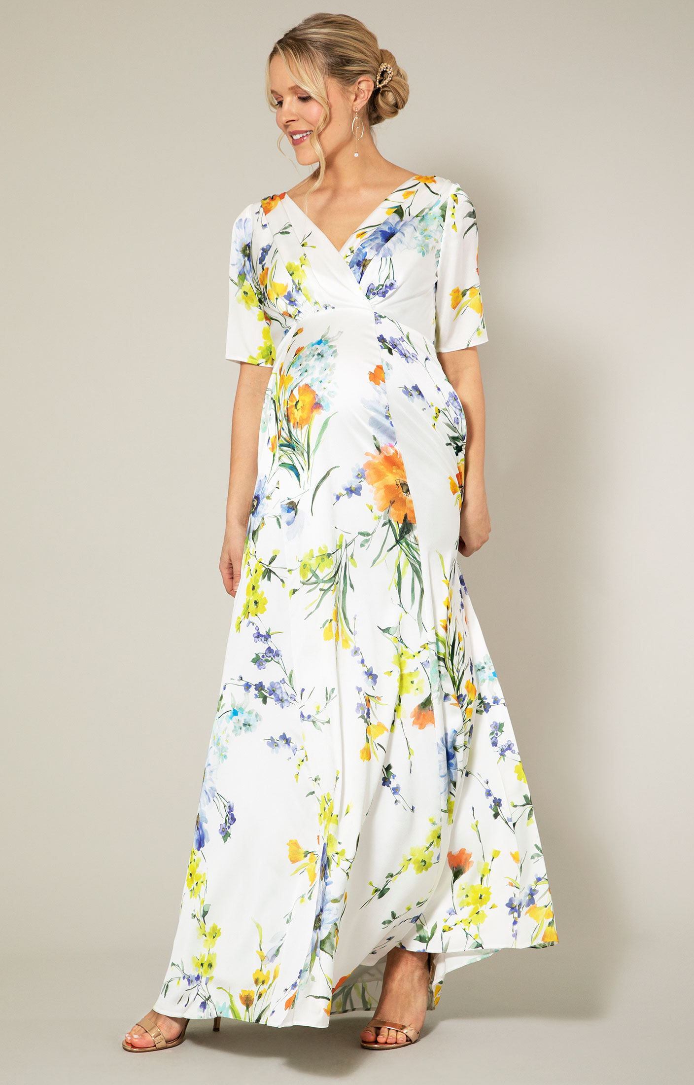 Zoey Maternity Gown Floral Brights - Maternity Wedding Dresses