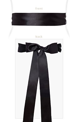 Double sided satin on sale ribbon sash