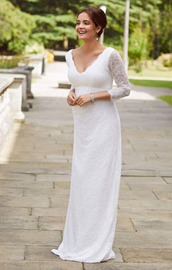 Verona Maternity Wedding Dress Short Ivory White - Maternity Wedding  Dresses, Evening Wear and Party Clothes by Tiffany Rose CA