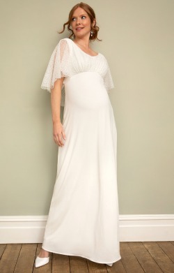 Alaska Plus Size Maternity Chiffon Wedding Gown - Maternity Wedding  Dresses, Evening Wear and Party Clothes by Tiffany Rose
