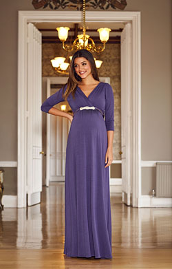 Willow Maternity Gown Long Grape