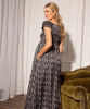 Carmen Maternity Gown (Monochrome Flourish) by Tiffany Rose