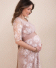 Esther Lace Maternity & Nursing Gown (Blush Pink) by Tiffany Rose