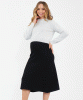 A-Line Knit Maternity Skirt (Black) by Tiffany Rose