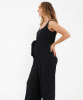 Bobby Rib Maternity Jumpsuit (Black) by Tiffany Rose