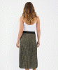 Cleo Pleat Maternity Skirt (Khaki) by Tiffany Rose