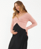 Crystal Satin Maternity Skirt (Black) by Tiffany Rose