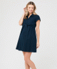 Colette Tie Up Linen Dress (Navy) by Tiffany Rose