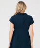 Colette Tie Up Linen Dress (Navy) by Tiffany Rose