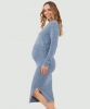 Dani Knit Maternity Skirt (Denim Marle) by Tiffany Rose