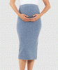 Dani Knit Maternity Skirt (Denim Marle) by Tiffany Rose