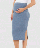 Dani Knit Maternity Skirt (Denim Marle) by Tiffany Rose