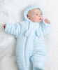 Abel Fleece Pramsuit (Pale Blue) by Tiffany Rose