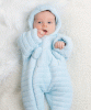 Abel Fleece Pramsuit (Pale Blue) by Tiffany Rose