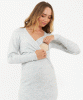 Heidi Nursing Knit Dress (Snow Marle) by Tiffany Rose