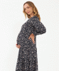 Izzie Tiered Maternity Dress (Midnight / Mocha) by Tiffany Rose