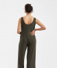 Bobby Rib Maternity Jumpsuit (Khaki) by Tiffany Rose