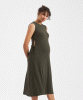 Carol Rib A-line Dress (Khaki) by Tiffany Rose