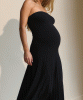 Faith Knit Maternity Dress (Black) by Tiffany Rose