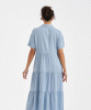 Macy Longline Linen Dress (Pale Blue) by Tiffany Rose