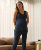 Sena Rib Knit Maternity Trouser(French Navy) by Tiffany Rose