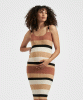 Sarah Stripe Knit Maternity Dress (Amber Black) by Tiffany Rose