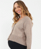 Sunday Knit Maternity Cardigan (Mocha) by Tiffany Rose