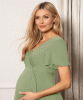 Waterfall Midi Maternity Dress (Pistachio) by Tiffany Rose