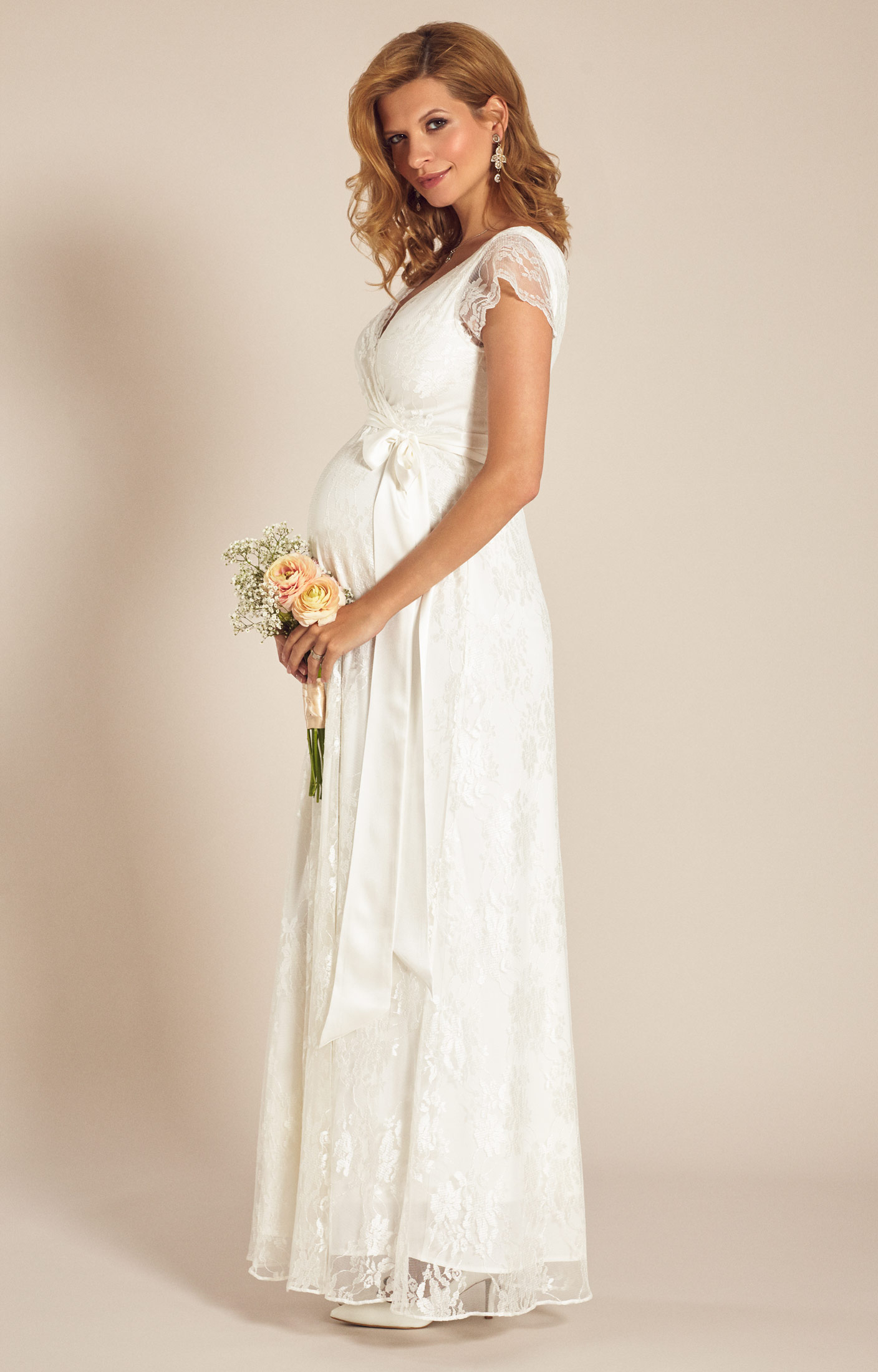 Eden Maternity Wedding Gown Long (Ivory Dream) - Maternity Wedding ...