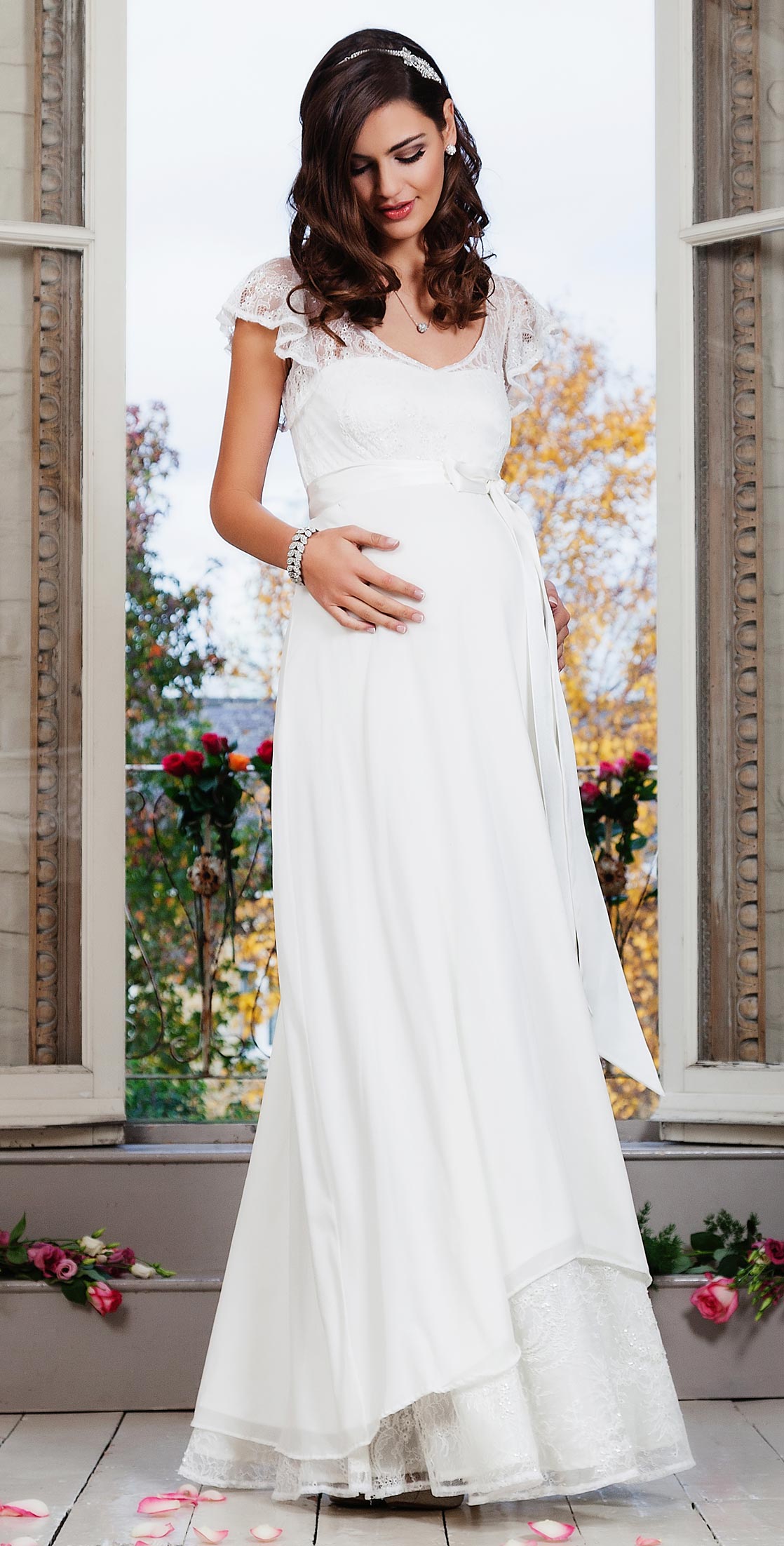 Juliette Maternity Wedding Gown (Ivory) - Maternity Wedding Dresses ...