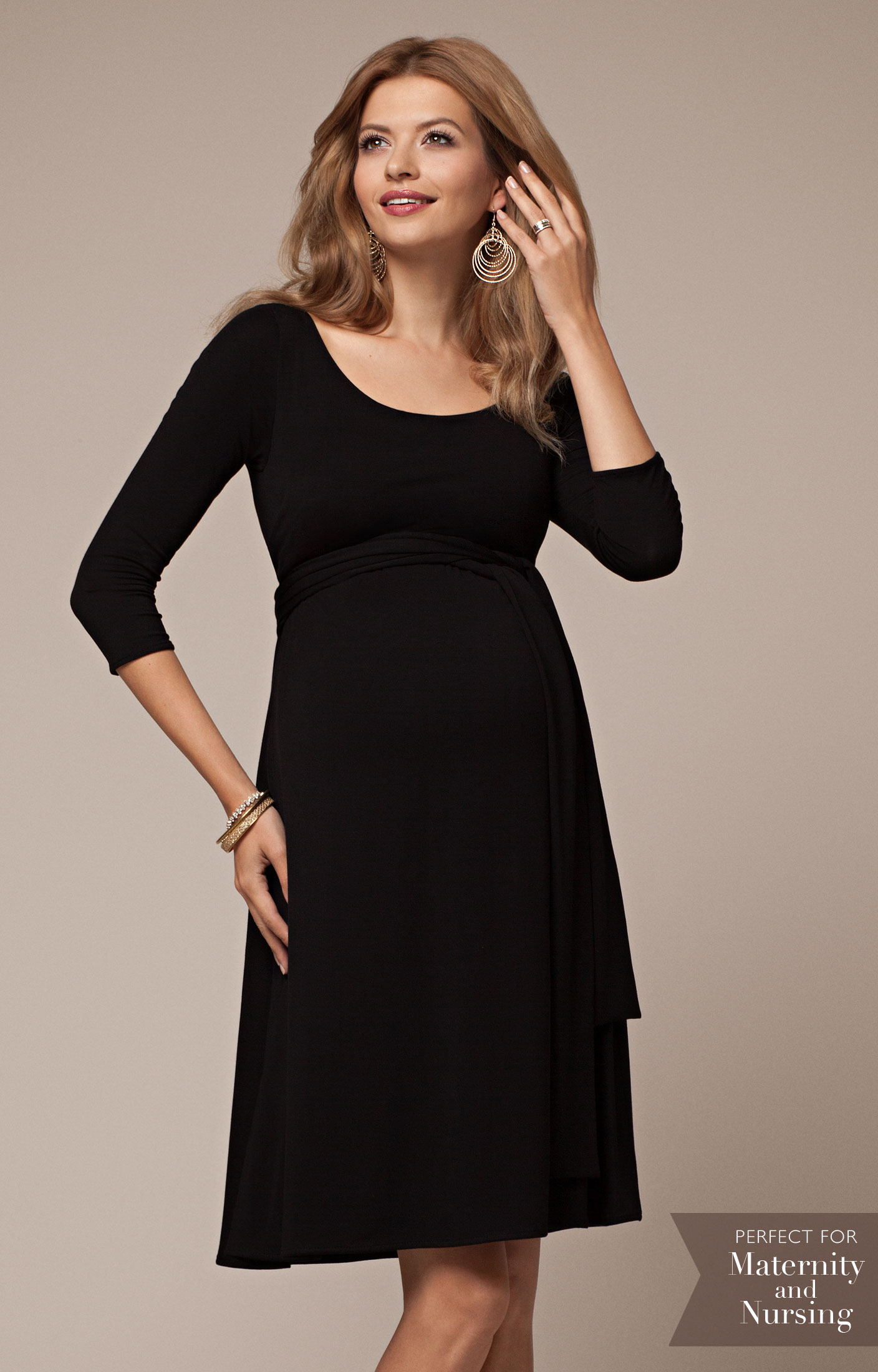 Naomi Maternity Nursing Dress Black - Maternity Wedding Dresses, Evening  Wear and Party Clothes by Tiffany Rose CA